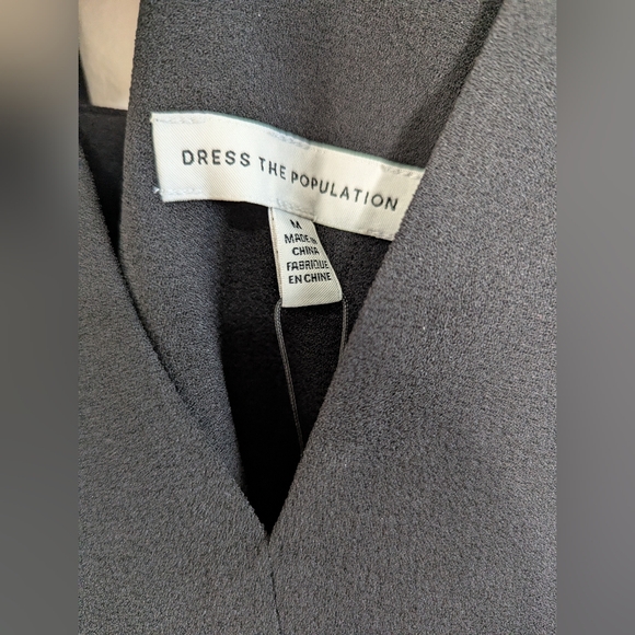 NWT Dress The Population Darleen V-Neck Embroidered Mesh Cocktail Dress Size M - Picture 10 of 11